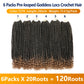 Goddess Locs Crochet Hair 6 Packs, 20 Inch Straight Faux Locs Crochet Braids, Pre-Looped Curly Soft Synthetic Ombre Braiding Hair Extensions for Black Women(20 Inch, 6 Packs, 1B/27#)