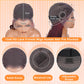 Afribye Burgundy Wig Human Hair 200% Density 13x6 99j Body Wave Lace Front Wigs Human Hair Pre Plucked Short Wigs for Black Women Glueless Frontal Wig Human Hair Loose Wavy 12 inch