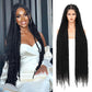 Olymei 46" Lace Front Twist Braided Wigs for Black Women Knotless Braided WigsTwisted Braided Lace Front Wigs with Baby Hair Full Double Lace Twist Braided WigsTwist Braid Wig,Black Full Double Lace