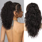 ORSUNCER Ponytail Extension 18" Curly Pony Tail Clip in Claw Ponytail Fluffy Natural Looking Synthetic Hairpiece for Women