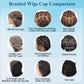 Olymei 360° HD Full Lace Knotless Braided Wigs for Black Women Boho Braided Wigs with Baby Hair Box Braid Wig Premium Synthetic Braid Lace Front Wig with Curly End Brown 36"