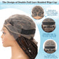 Olymei 48" Super Long Faux Locs Braided Wig Butterfly Knotless Locs Braided Wigs for Women Full Double Lace Front Braided Wigs with Baby Hair Premium Synthetic Lace Frontal Braids Wig Brown