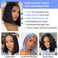 RMOARIWR Bob Wig Human Hair 180% Density 13x4 HD Transparent Lace Front Wigs Human Hair Pre Plucked Short Bob Glueless Straight Wigs Human Hair for Women Natural Black 16 Inch