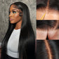 Dilraba 38 Inch Human Hair Wig 13x6 Lace Front Wigs Human Hair 200 Density HD Transparent Straight Lace Front Wigs Pre Plucked Glueless Lace Frontal Wigs Natural Black Color
