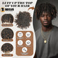BECUS Dreadlock Hair Topper for Men Afro Synthetic Toupee with Bangs Short Braided Dreads Lock Wiggy Topper for Daily Wear Cosplay Halloween Party (Brown)