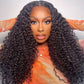 Punmasa 22 inch Bob Wig Human Hair 13x6 Frontal Lace Wig 200% Density HD Lace Front Wigs Human Hair Pre Plucked Short Curly Human Hair Wigs for Black Women Natural Black