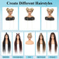 Olymei 360° HD Full Lace Knotless Braided Wigs for Women Box Braid Wig with Baby Hair Premium Synthetic Long Light Brown Ombre Blonde Braided Lace Front Wigs 36"