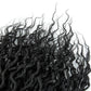 Faux Hair Goddess Locs Crochet Hair 6Packs 24Inch Pre-looped with Soft Curly Ends Dreadlocks Wavy Faux Crochet Locs Synthetic Braids Extensions 72strands(24'', 1B)