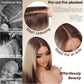BrownBomb Ombre Blonde Brown Wear and Go Glueless Wigs Pre Plucked Pre Cut for Beginners Synthetic Lace Front Wigs With Bangs Long layered Straight Wigs With Dark Roots 26 Inch 3 Seconds to Wear