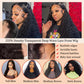 MISSJAY Hair 40 Inch Deep Wave Lace Front Wig Human Hair 200% Density 13x6 Lace Front Wig with Baby Hair Pre Plucked Deep Curly Wig 100% Unprocessed Brazilian Virgin Hair Natural Color for Women
