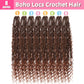 Soft Boho Locs Crochet Hair for Black Women-30 Inch 8 Packs Goddess Faux Locs Crochet Human Hair Feeling Pre Looped with Curly Ends(T30, 30 Inch(Pack of 8))