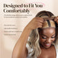 MILANO COLLECTION Lace Wig Grip Cap for Women, Adjustable Wig Caps for Women Non Slip with Headband to Secure Lace Top Perfectly in Place, Tension-Free, One Size Fits All, 2 Pack, Nude