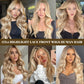 Belaved Wigs Human Hair Highlight Lace Front Ombre 13x4 Straight HD Lace Front Wig Golden Brown to Blonde Balayage Lace Frontal for Women 150% Density Glueless Pre Plucked with Baby Hair 16 Inch