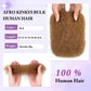 Afro Kinkys Bulk Human Hair for Braiding 30# Afro Kinky-curly Human Hair Bulk for Twist 10 Inch Quality Light Brown Kinkycurly Bundles for Mini Twists or Micro Locs Extensions