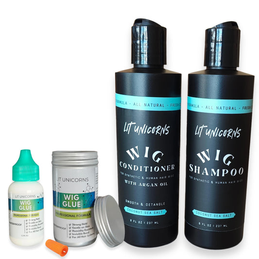 Lit Unicorns Wig Refresher DUO & Wig Glue Bundle.