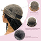 Janyuwool 36" Butterfly Locs Full Lace Knotless Braided Wigs for Black Women Lace Frontal Braid Wig Human Hair Blended Full Double Lace Braided Wig with Baby Hair Lace Front Locs Braids Wig (Black)
