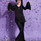 Jexine 70s Disco Outfit Women Sequin Sparkly Costume Black M