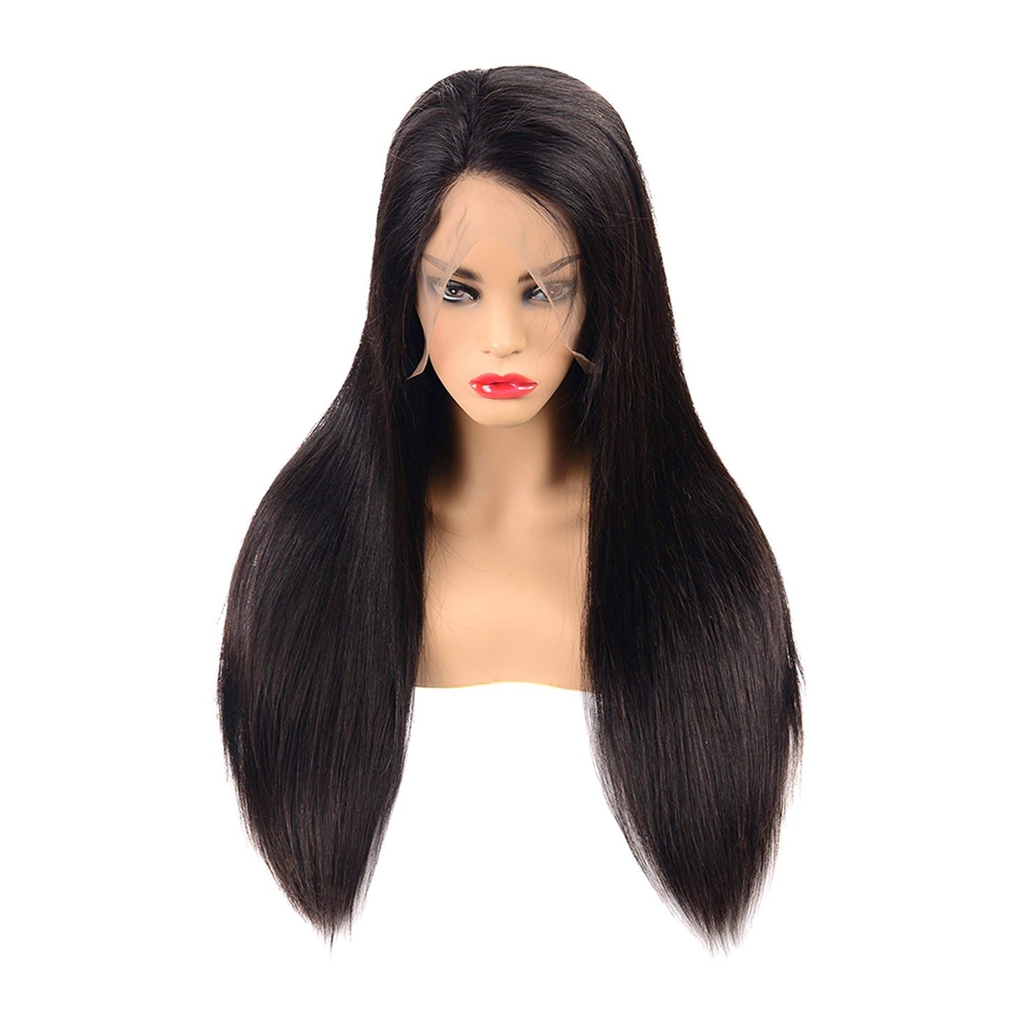 Rapidsflow® 100% Human Hair Swiss Full Lace Wig For Women Remy Human Hair Straight 150% Density Full Lace Wigs for Black Women(30 inch)(Free 2 Wig Cap + Carry Pouch)