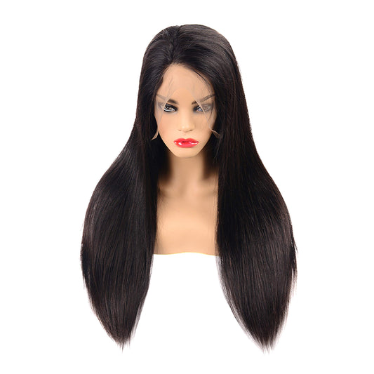 Rapidsflow® 100% Human Hair Swiss Full Lace Wig For Women Remy Human Hair Straight 150% Density Full Lace Wigs for Black Women(30 inch)(Free 2 Wig Cap + Carry Pouch)