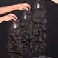 IDM INDIA 3 Bundles of 20” 22” 24” Wavy 100% natural Indian virgin temple raw hair extensions unprocessed and not treated with any kind of chemicals. Single donor raw hair weft bundles
