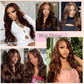 QZOQZO 28 Inch Chocolate Brown Lace Front Wigs Human Hair Pre Plucked 13x6 Body Wave Lace Front Wigs Human Hair 180% Density Colored #4 Light Brown HD Lace Frontal Glueless Wig for Women