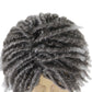 GNIMEGIL Fake Dreads Wigs with Bangs Ombre Grey Color Rocker Rasta Hair Male Dreadlocks Wig Medium Length Colly Braided Wigs for Men Guys Faux Loc Wig Gradient Gray
