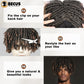BECUS Dreadlock Hair Topper for Men Afro Synthetic Toupee with Bangs Short Braided Dreads Lock Wiggy Topper for Daily Wear Cosplay Halloween Party (Brown)