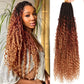 Soft Boho Locs Crochet Hair for Black Women-30 Inch 8 Packs Goddess Faux Locs Crochet Human Hair Feeling Pre Looped with Curly Ends (1B/30/27, 30 Inch(Pack of 8))