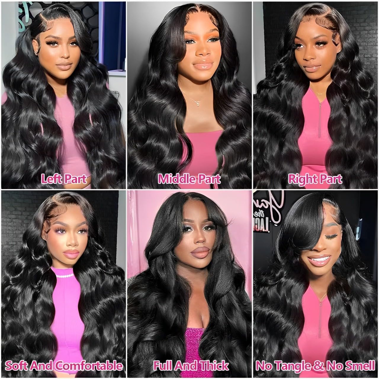oveflect 30 Inch 13x6 Lace Front Wigs Human Hair 200 Density Body Wave HD Lace Front Wigs Human Hair Pre Plucked Natural Color Glueless Wig 100% Virgin Human Hair Lace Front Wigs for Women