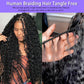 Human Braiding Hair for Boho Braids Human Hair 3 Bundles/Pack 110g 24 Inch Deep Wave Bulk Human Hair for Braiding Curly Knotless 12A Brazilian Virgin Ombre Balayage