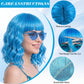 Suncalla 6 Set Wavy Bob Wigs for Halloween Party Colored