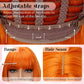 NOVFLKW Orange Long Straight Layered Wig with Bangs for Women 26 inch Put on Go Realistic Synthetic Fiber Heat Resistant Natural Wig for Girls Party Cosplay and Daily Use