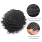 lumeng Afro Toupee Human Hair Man Weave Hair Unit PU Base 8x10inch Afro Curly Short Hair Men's Wig 1B# Off Black Men's Hair Systems Hairpiece