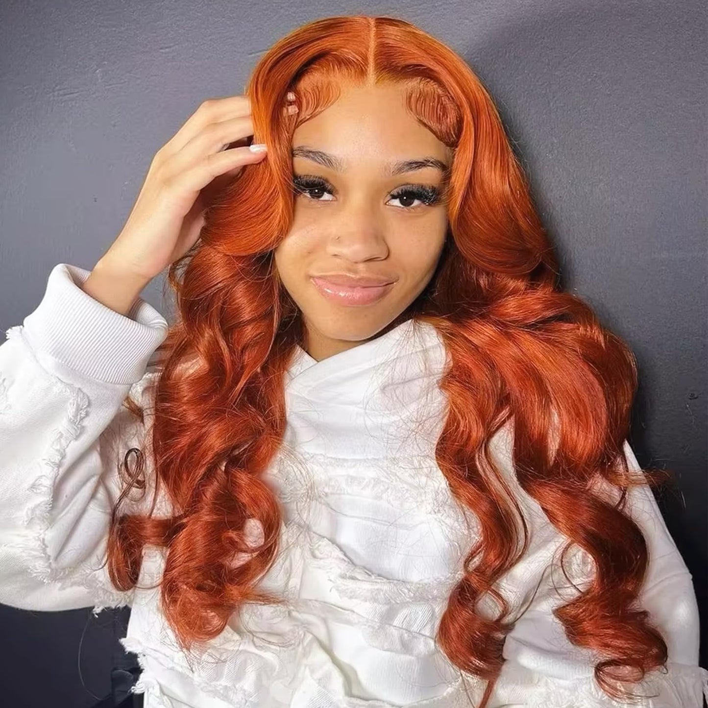 10A Ginger Human Hair Bundles with Closure Loose Deep Wave Quick Weave Bundles with hd Lace Closure-22 24 26+20inch, Unprocessed Brazilian Raw Loose Wave Human Hair