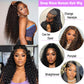 250% Density Deep Wave Lace Front Wigs Human Hair Curly Wig 13X6 Wet and Wavy HD Lace Front Wig Pre Plucked 100% Real Human Hair No Synthetic Blend No Tangle No Shedding Triple Lifespan 3X 32 Inch