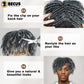 BECUS Hair topper Dreadlock Toupee Afro Fake Dreads Dread Lock Topper Toupee Hair for Men and Black Women Braids Braided Dreadlocks Afro Curly Synthetic Hairpieces Party Halloween(Gray)