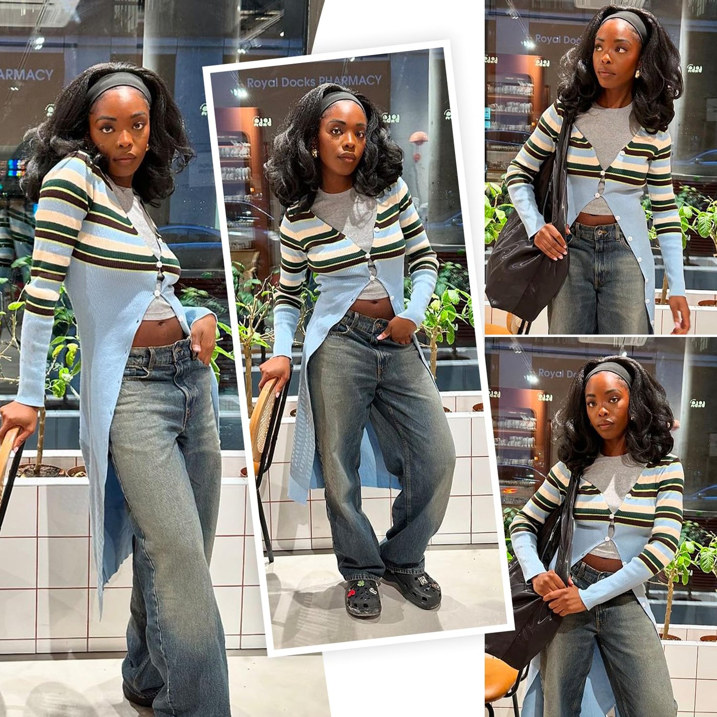 Quantum Love Yaki Curly Headband Wigs for Black Women - Kinky Straight Black Headband Curly Ends Synthetic Wear and Go Glueless Half Wig with Headbands Attached