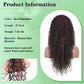 Youthfee Drawstring Ponytail for Women Deep Curly Ponytail Extension Synthetic Mixed with Human Hair Ponytails Cherry Red Highlights Afro Kinky Curly Pony for Daily wear,27 Inches