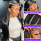 Straight Lace Front Wigs Human Hair 180% Density 13x4 HD Lace Front Wigs for Black Women 26inch Pre Plucked with Baby Hair Transparent Glueless Brazilian Straight Lace Frontal Wigs Natural HairLine