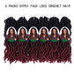 14 Inch Goddess Faux locs Crochet Hair 6 Packs/Lot Soft Gypsy Locs Wavy Crochet Braids Dreadlocks 3 Tone Curly Wavy Twist Braiding Hair Extensions African Roots Braid（#1B/99j/530)
