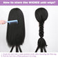 WIGNEE Kinky Straight Headband Wig for Women, 22 Inches, Yaki Straight Wigs with Black Headband, Synthetic Hair, Easy to Style, No Lace Front, No Glue