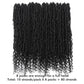 Toyotress Boho Human Hair Locs - 24 Inch 8 Packs Pre-Looped Crochet Hair For Black Women Natural Black Crochet Braids Faux Locs With Human Hair Curls Braiding Hair (24 Inch, 8P-1B)