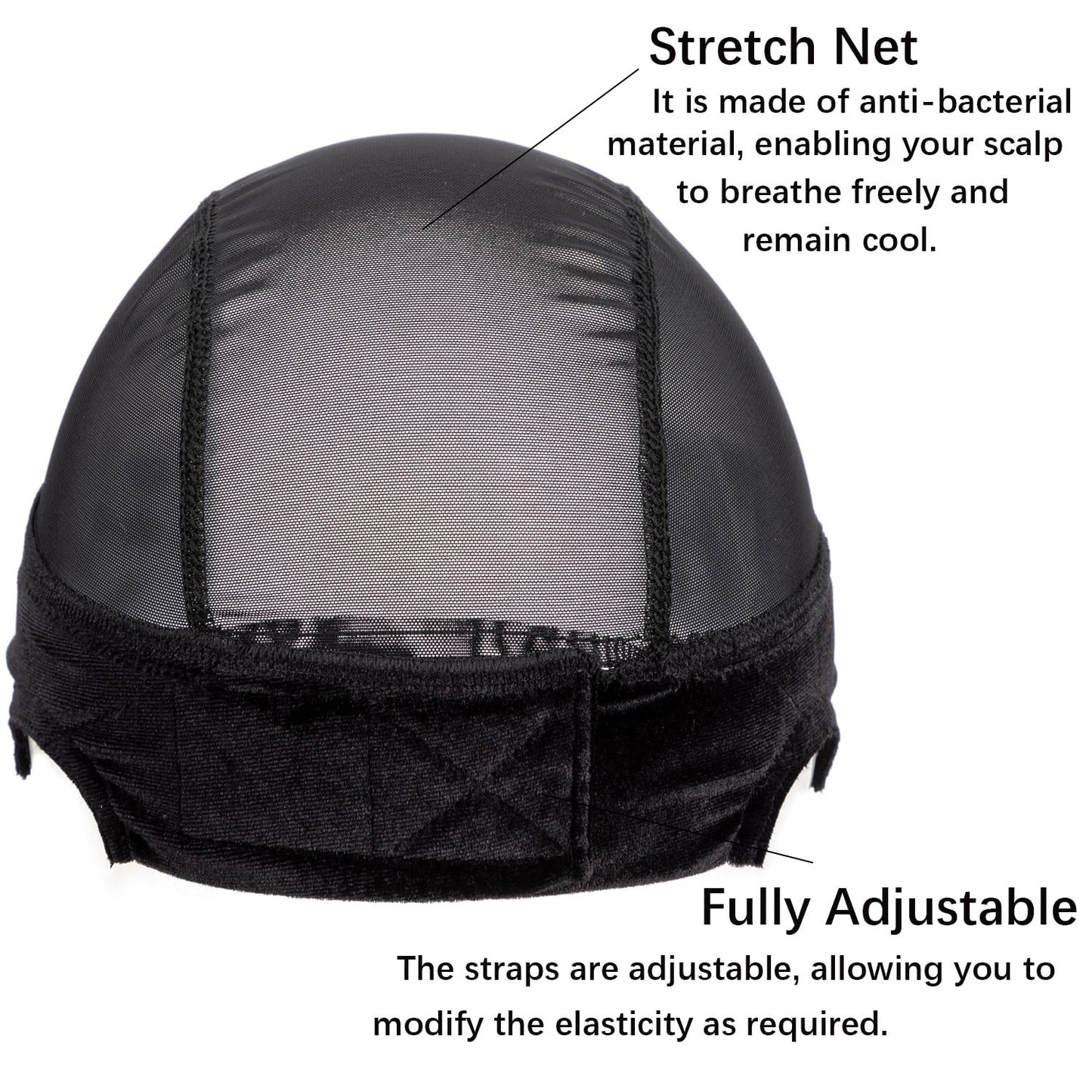 Wig Caps with Grip Band for Keeping Wigs in Place Wig Caps for Women Adjustable Wig Grip Cap Band Black Stocking Wig Caps Wide 13x4 HD Transparent Lace for Front Wig Cap for Wig Making