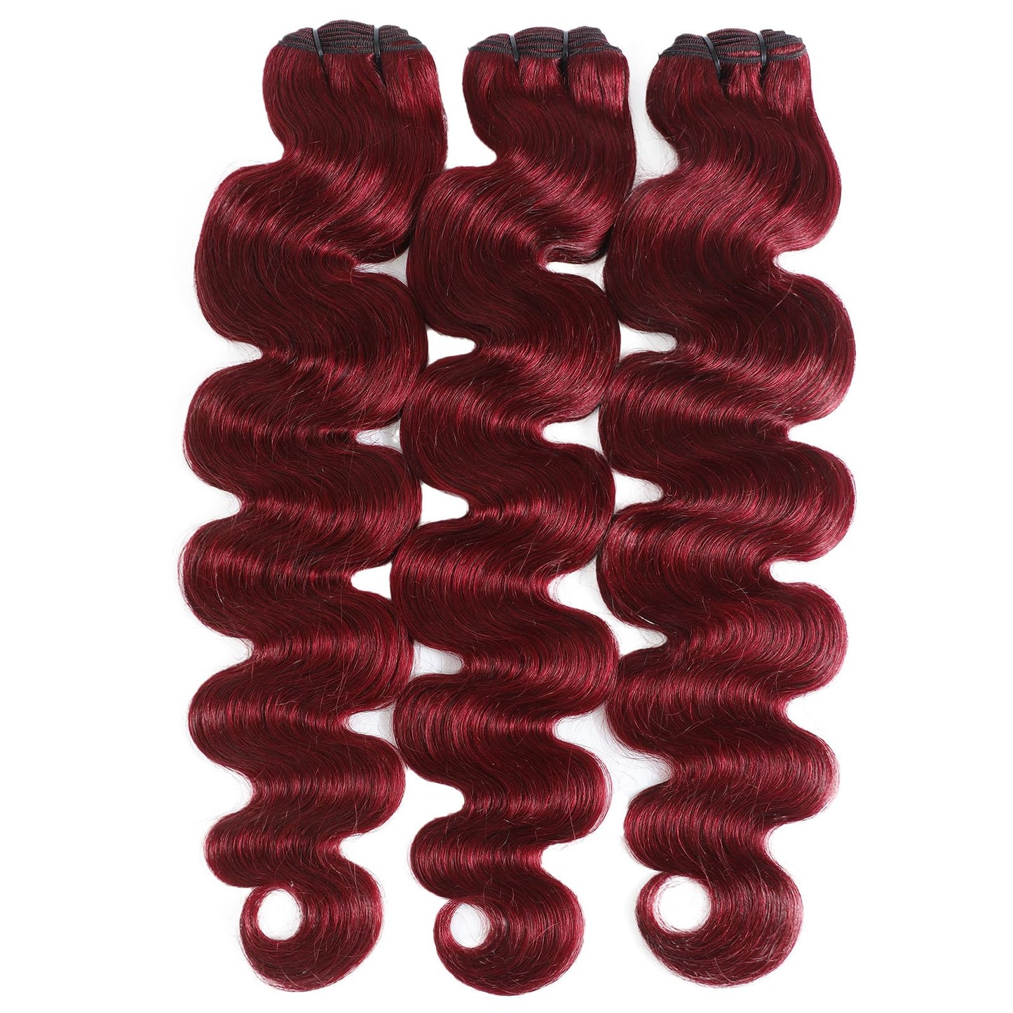 Ciracevi 99J Red Body Wave Human Hair Bundles 15A Raw Indian Hair Bundle burgundy Body Wave Bundles Hair Extensions(3 bundles 16 18 20)