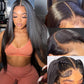 XUBULO Straight Lace Front Wigs Human Hair 13x4 Transparent HD Lace Front Wigs Human Hair Pre Plucked 200 Density Straight Frontal Wigs Human Hair with Baby Hair for Women 26 Inch