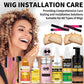 Lace Tint Mousse Wig Milk Spray for Synthetic Hair, Leave-in Conditioner Spray Conditioner ＆ Detangler Moisturizer, Wig Glue for Lace Front Wigs Strong Hold Hair Adhesive Wigs Accessory Essentials Kit