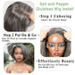 HANASCC 8" Glueless Straight Bob Salt and Pepper Wigs Human Hair Pre Plucked Gray Human Hair Wigs Short Pixie Cut Bob Wig Pre Cut 5x5 Closure HD Transparent Grey Lace Front Wigs for Women
