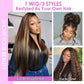 Vemalin 30 inch Highlight Body Wave Lace Front Wigs Human Hair Pre Plucked 200 Density 1B/30 Ombre Frontal Wigs Human Hair 13x4 Transparent Lace Wig Glueless Balayage Wigs for Women