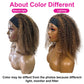 Ombre Highlight Headband Wig Human Hair #4/27 Colored Kinky Curly Headband Wig for Black Women Glueless None Lace Front Human Hair Wigs Brazilian Virgin Hair Wear and Go Wigs 150% Density 14 Inch