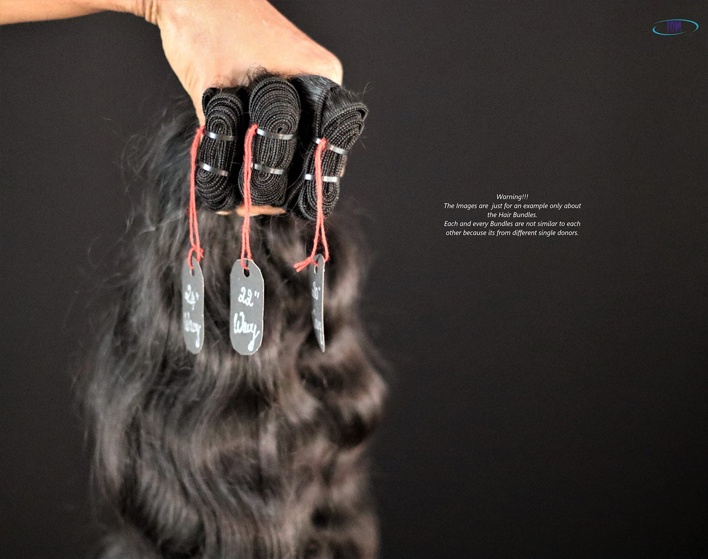 IDM INDIA 3 Bundles of 20” 22” 24” Wavy 100% natural Indian virgin temple raw hair extensions unprocessed and not treated with any kind of chemicals. Single donor raw hair weft bundles